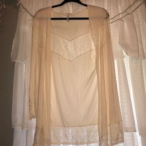 a lace white cardigan